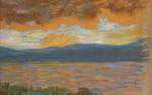Coucher Du Soleil, St. Tropez by Auguste Pegurier