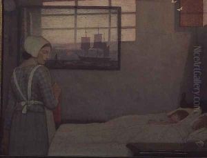 A Summer Evening, c.1925 by Frederick Cayley Robinson