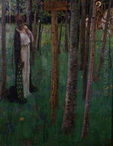 By a Brook Side or a Wood so Green, 1893 by Frederick Cayley Robinson