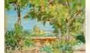Paysage A Saint Tropez by Auguste Pegurier
