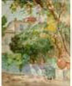 Les Orangers by Auguste Pegurier