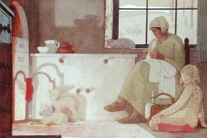 The Foster Mother, 1925 by Frederick Cayley Robinson