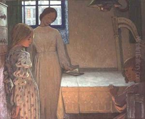 Study for A Winters Evening, c.1900 by Frederick Cayley Robinson