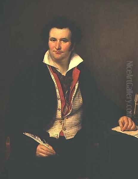 Portrait of Bernard Wolf 1778-1850 actor, author and director of the Theatre de la Monnaie in Brussels, painted before 1823 - view 1