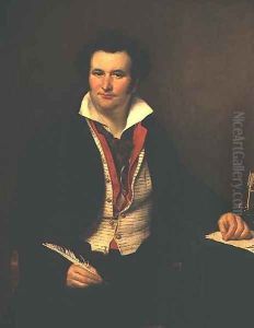 Portrait of Bernard Wolf 1778-1850 actor, author and director of the Theatre de la Monnaie in Brussels, painted before 1823