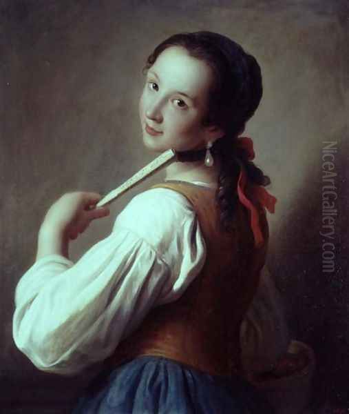 Young Girl wearing a pearl earring - view 1