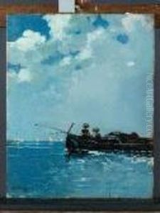 Pescatori In Laguna by Carlo Pellegrini