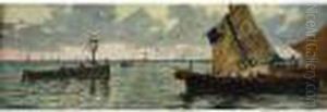Pescatori In Laguna by Carlo Pellegrini