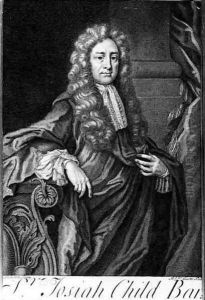 Portrait of Sir Joseph Child 1630-99, engraved by Michiel van der Gucht 1660-1725 by John Riley