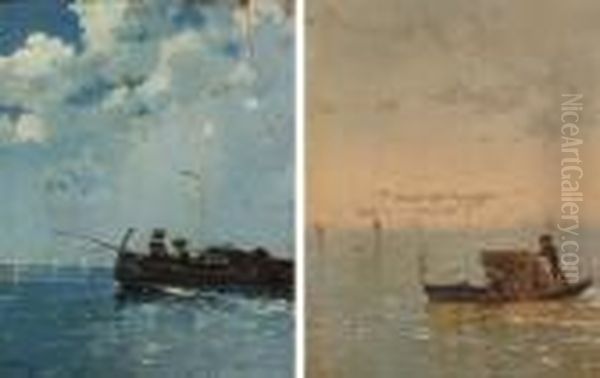 Fishermen In A Boat; And Figures In A Gondola - view 1