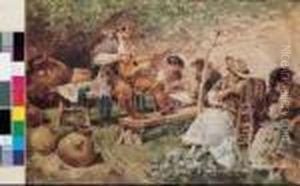 Scena Campagnola by Carlo Pellegrini