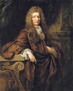 Portrait of a gentleman, three-quarter-length, in a brown cloak, in an interior