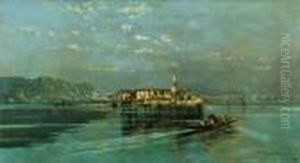 Veduta Di Tonzanico, Lago Di Como by Carlo Pellegrini