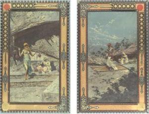 The Water Carrier And A Time Of Prayer: Two Orientalist Views by Carlo Pellegrini