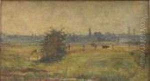 Paysage De Bord De Saone by Leonce Pelletier