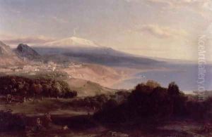 Taormina and Etna, c.1840 by Carl Rottmann