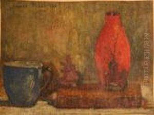 Nature Morte Au Vase Et Au Livre