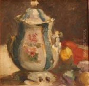 Nature Morte Au Vase Et Au Verre by Leonce Pelletier