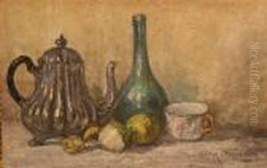 Nature Morte A La Theiere Et Aux Fruits