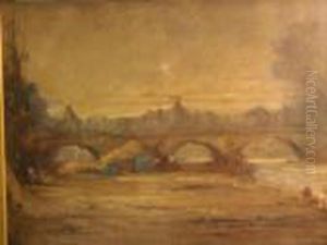 Paysage Anime Avec Pont by Leonce Pelletier