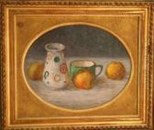 Nature Morte Aux Fruits Et Tasse Et Vase