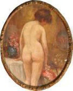 Jeune Femme Nue De Dos by Leonce Pelletier