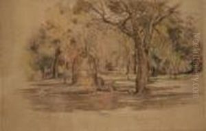 Vue De La Promenade Du Chateau A Nice by Leonce Pelletier