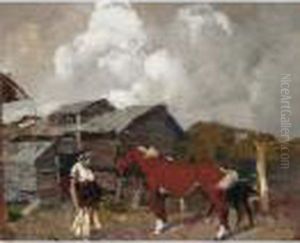 Carri Sulla Via Ritorno by Tito Pellicciotti