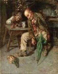 Interno Di Osteria by Tito Pellicciotti