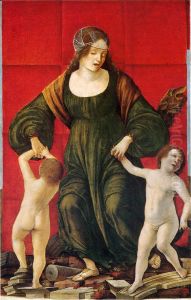 The Wife of Hasdrubal and her Children 1480-90 by Ercole de' Roberti