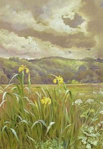 Irises and Cow Parsley by Charles Robertson