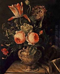 A Vase of Flowers by Willem Frederik van Royen