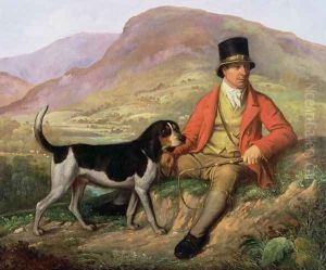 Portrait of John Peel 1776-1854 with one of his hounds by Ramsay Richard Reinagle