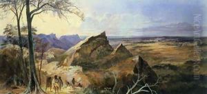 Aborigines in an Australian Landscape by George Rowe