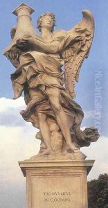 Angel with the Column (front view) by Antonio Raggi