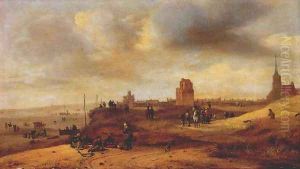 Coast at Scheveningen 1680s by Salomon Rombouts