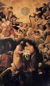 Adoration of the Name of Jesus 1604-05 by Juan de las Roelas