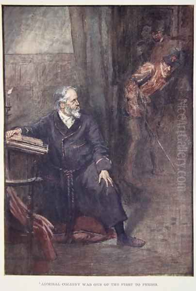 Admiral Coligny was One of the First to Perish, illustration from The Story of France Told to Boys and Girls by Mary Macgregor, 1920 - view 1