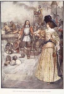 She Ordered the Commander to Load the Cannon, from The Story of France, by Mary MacGregor, 1920 by William Rainey