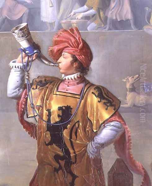 Scene of a Tournament in the Fourteenth Century, detail of the herald, 1812 - view 1