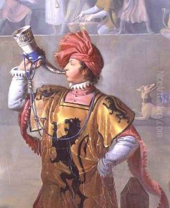 Scene of a Tournament in the Fourteenth Century, detail of the herald, 1812
