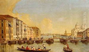 View Of The Grand Canal And Santa Maria Della Salute, Venice by Johann Richter
