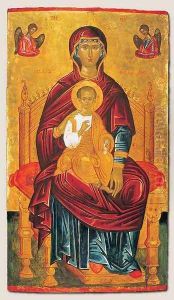Mother of God Enthroned by Andreas Ritzos