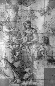 The Madonna and Child with the Infant Baptist, Saint Francis and Saint Catherine by Giovanni Francesco Romanelli