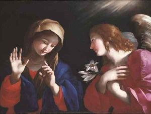 The Annunciation by Giovanni Francesco Romanelli