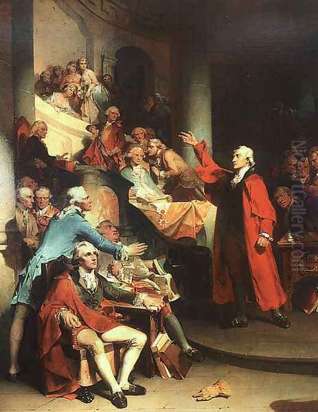 Patrick Henry in the House of Burgesses of Virginia, Delivering his Celebrated Speech Against the Stamp Act 1851 - view 1