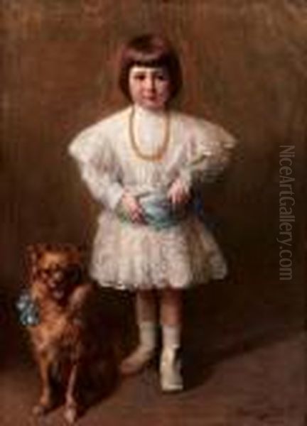 Ritratto Di Bambina Con Cane - view 1