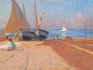 Spiaggia Con Figure by Giuseppe Pennasilico