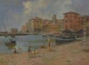 Marina Con Barche E Bagnanti