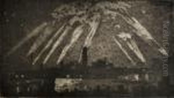 The Shot Tower, London In War Time - view 1